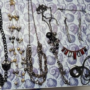 Gunmetal Necklace Set